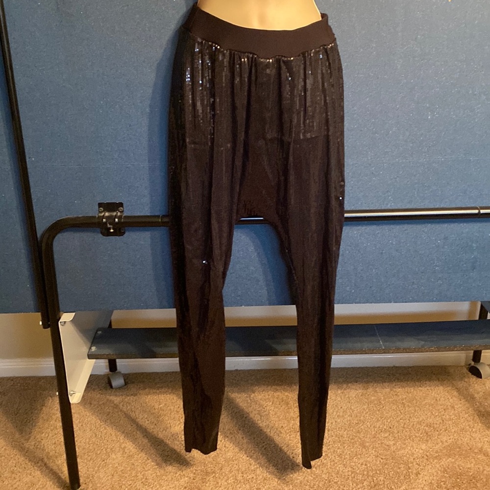 Urban groove size small adult black sequin dance pants